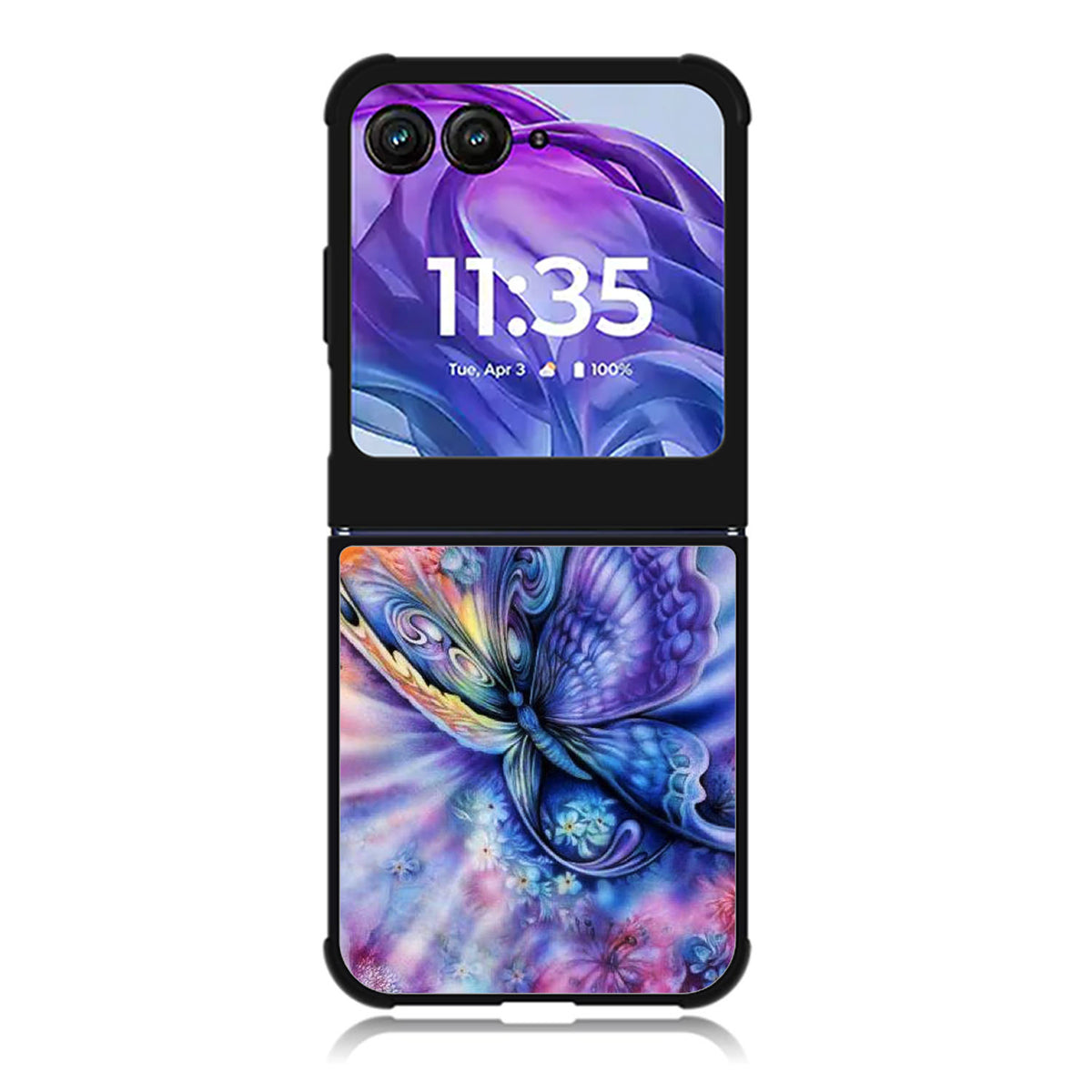 butterfly ART Motorola Moto Razr Plus 2025/2024 Case, Moto Razr 50 Ultra 5G BC2683