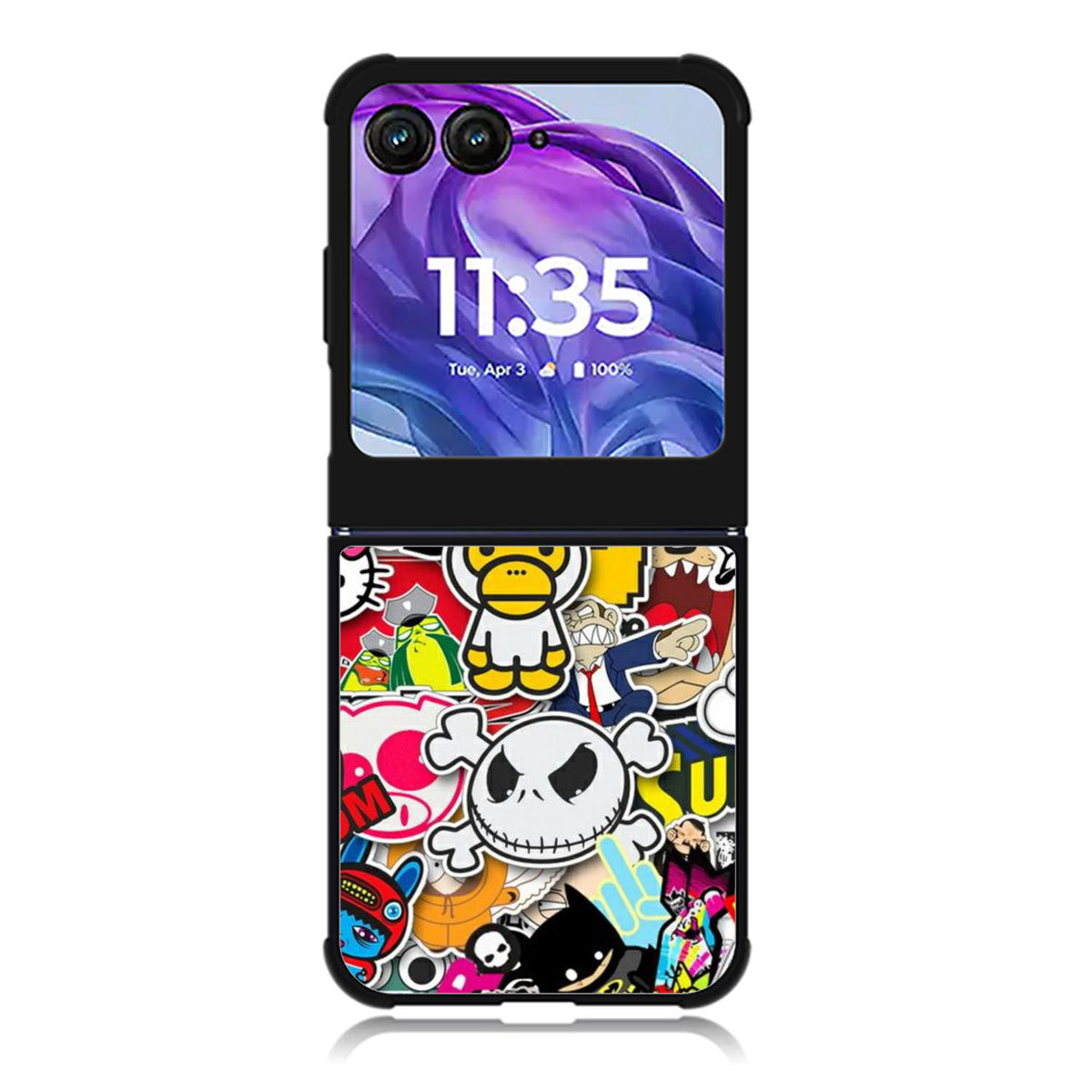 Stickerbomb Graffiti Art Collage Cool Motorola Moto Razr Plus 2025/2024 Case, Moto Razr 50 Ultra 5G BC2596