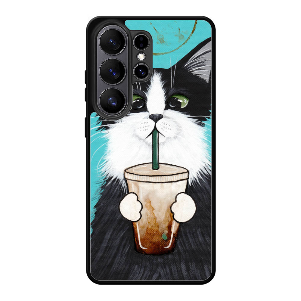 cute coffee cat Samsung Galaxy S26 Ultra Case BC2297
