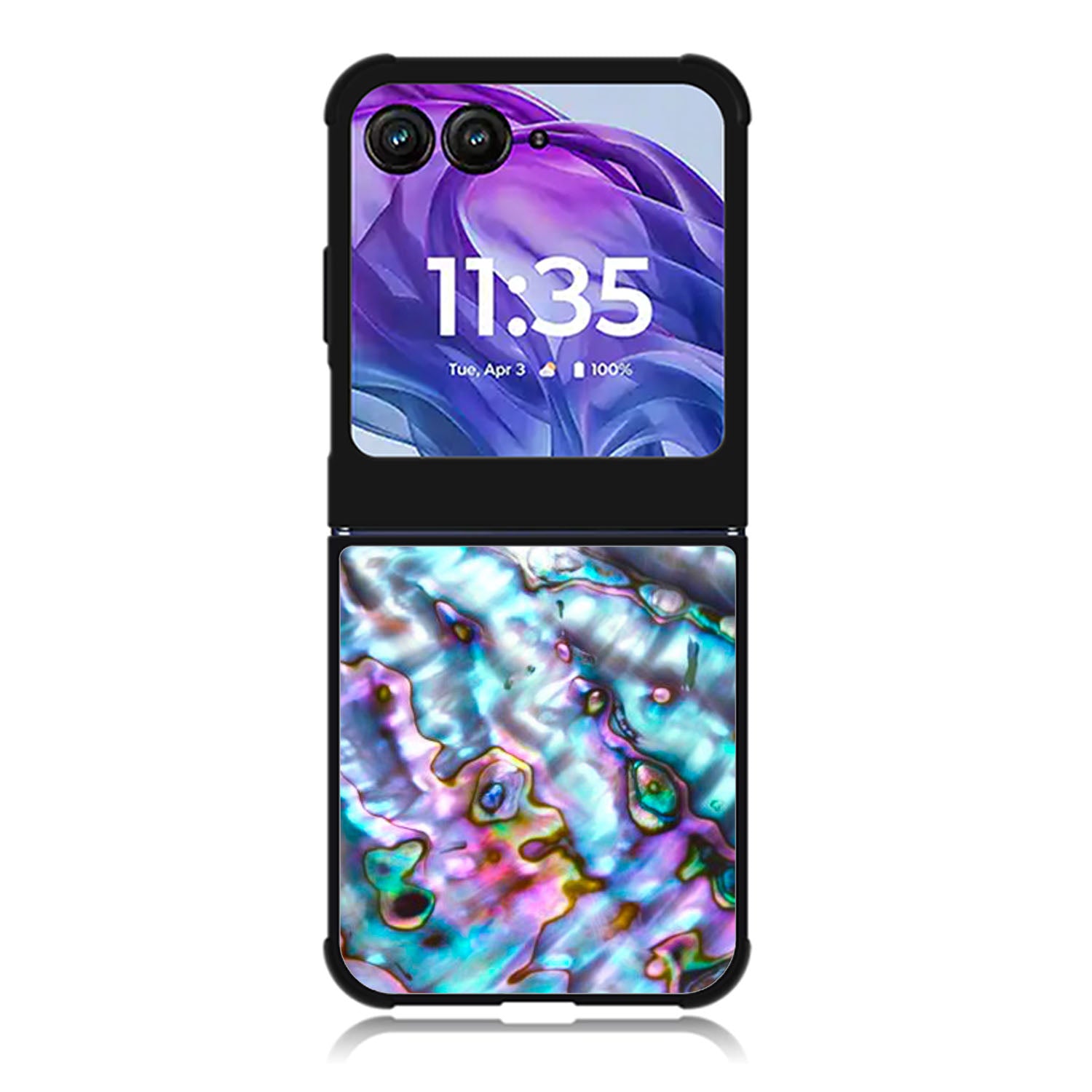 Abalone Shell Stretched Motorola Moto Razr Plus 2025/2024 Case, Moto Razr 50 Ultra 5G BC2355