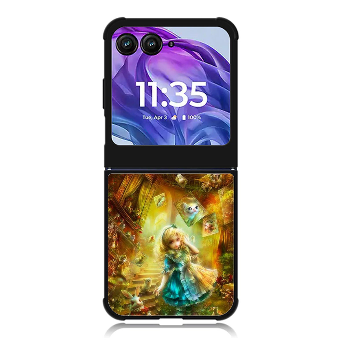 alice in wonderland ART Motorola Moto Razr 2024 , Moto Razr 50 Case FE2533