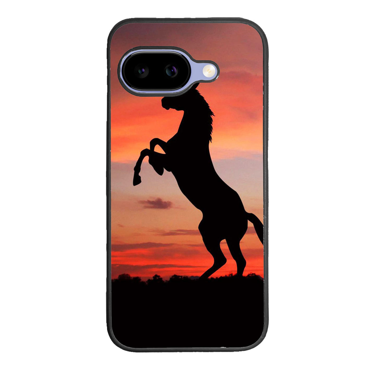Horse Silhouette On Red Sunset Case Google Pixel 9A BC2540