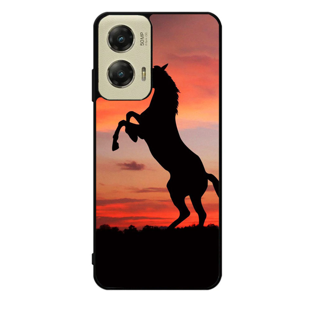 Horse Silhouette On Red Sunset Case Motorola Moto G Stylus 2024 5G BC2540