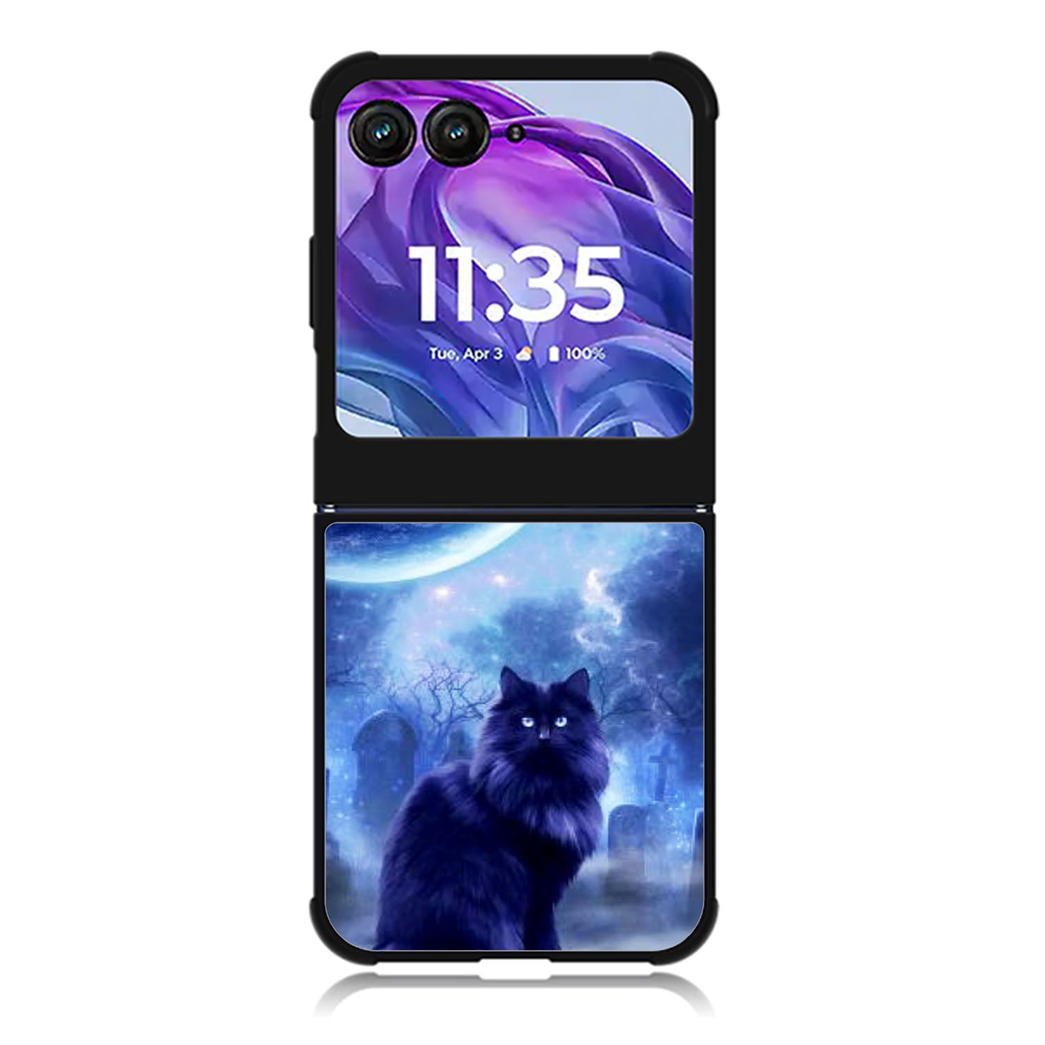 Cemetery Cat ART Motorola Moto Razr 2024 , Moto Razr 50 Case FE2541