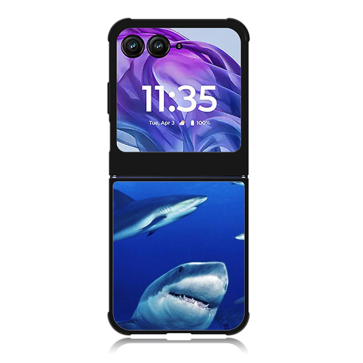 shark in water wallpaper Motorola Moto Razr 2024 , Moto Razr 50 Case FE2545