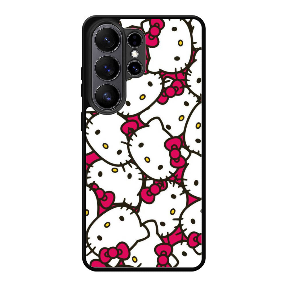 Hello Kitty Face Pattern Samsung Galaxy S26 Plus Case