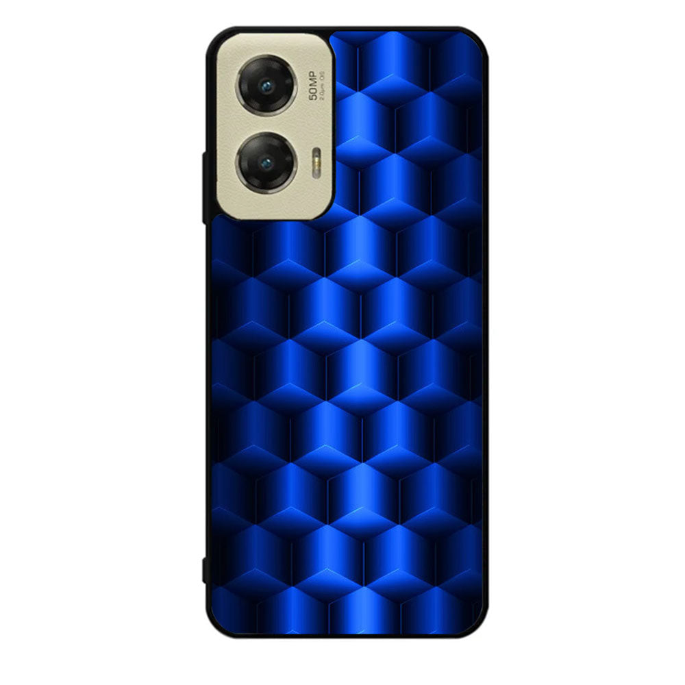 Abstract Blue Parallax Cubes Pattern Case Motorola Moto G Stylus 2024 5G BC0072
