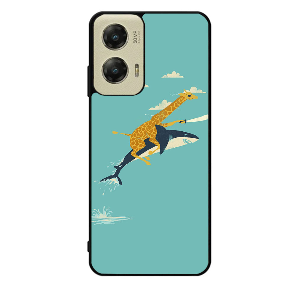 Black Friday offer Giraffe Riding Shark Case Motorola Moto G Stylus 2024 5G BC0079
