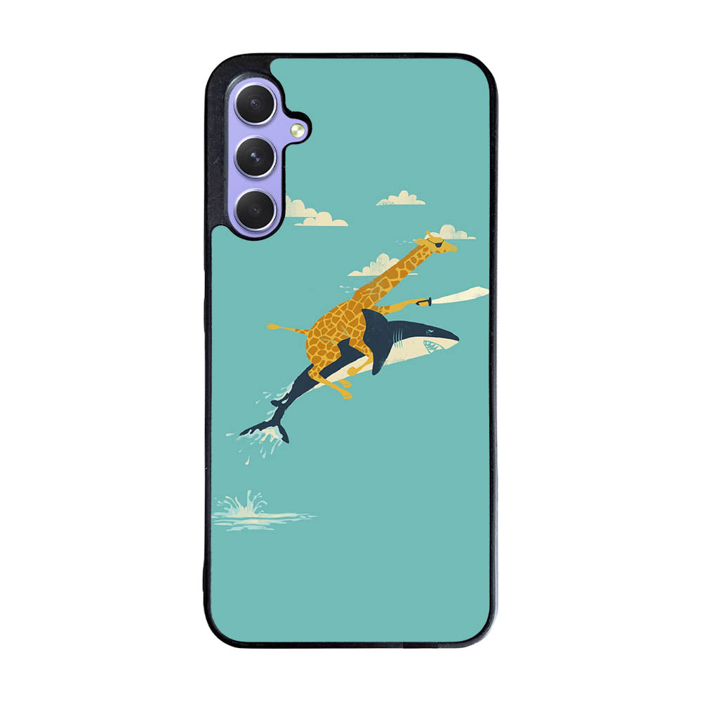 Black Friday offer Giraffe Riding Shark Case Samsung Galaxy A35 5G BC0079
