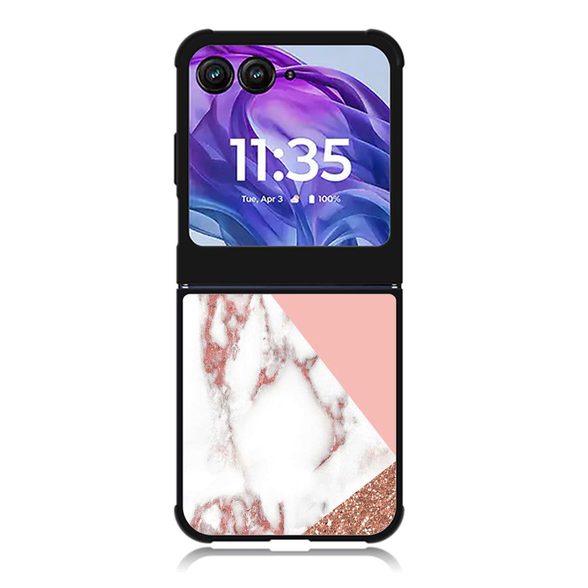 Mix Pink Marble and Gold Motorola Moto Razr 2024 , Moto Razr 50 Case FE0026