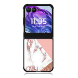 Mix Pink Marble and Gold Motorola Moto Razr 2024 , Moto Razr 50 Case FE0026