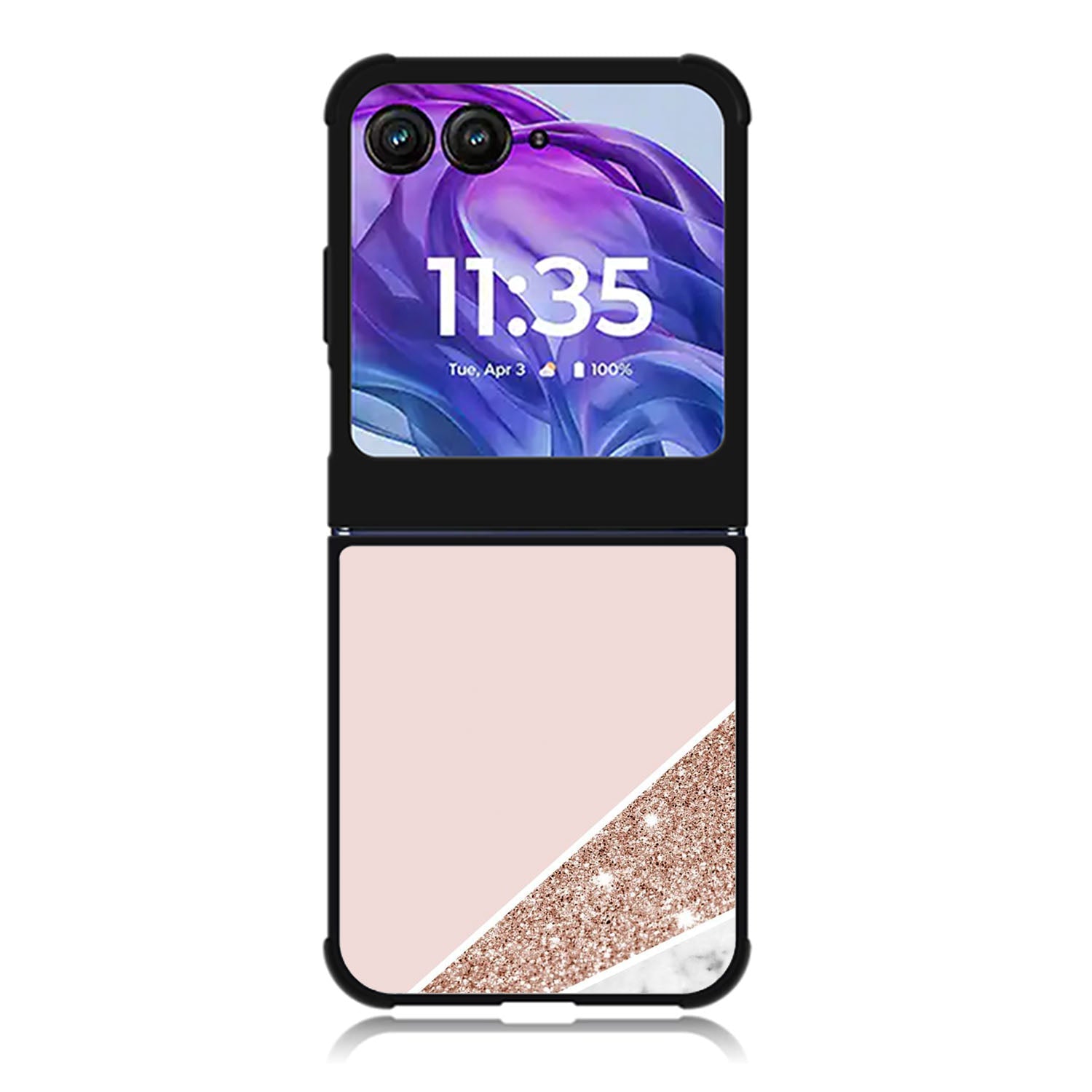 Pink Marble Glitter Motorola Moto Razr 2024 , Moto Razr 50 Case FE0017