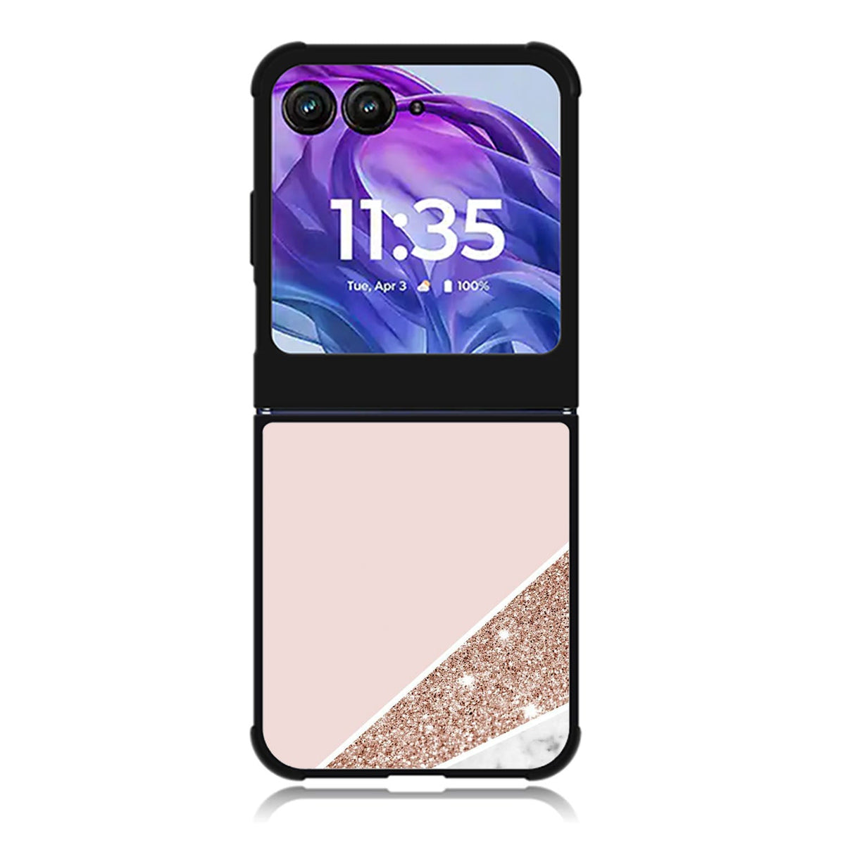 Pink Marble Glitter Motorola Moto Razr 2024 , Moto Razr 50 Case FE0017