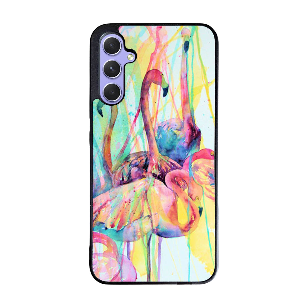 Pink Flamingo Watercolor Case Samsung Galaxy A55 5G BC0016