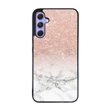 rose gold glitter ombre white marble Case Samsung Galaxy A35 5G BC0020