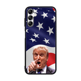 Donald Trump American Flag Background Case Samsung Galaxy A15 BC1618