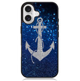 Blue glitter anchor Case iPhone 16 BC3001
