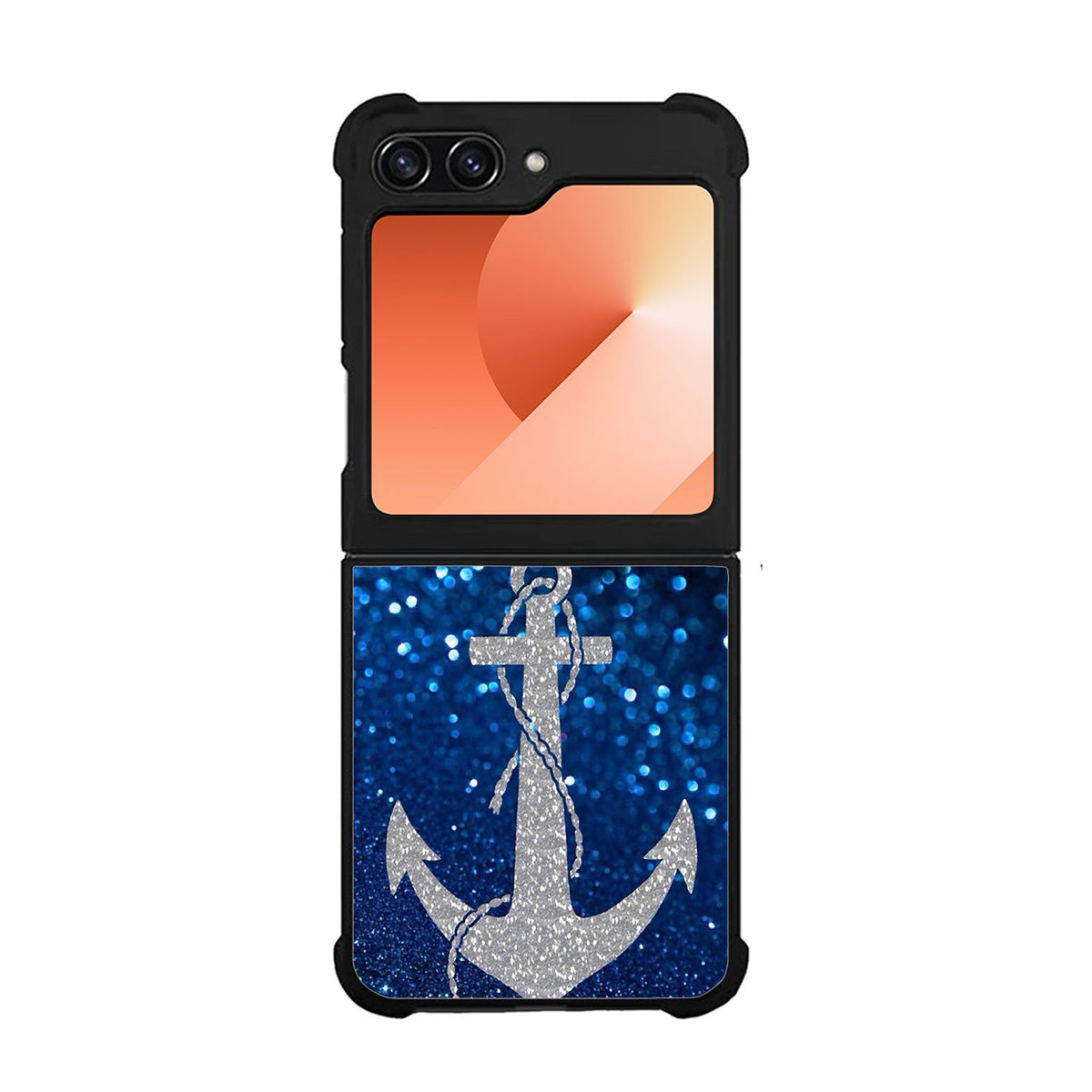 Blue glitter anchor Case Samsung Galaxy Z Flip 6 5G BC3001
