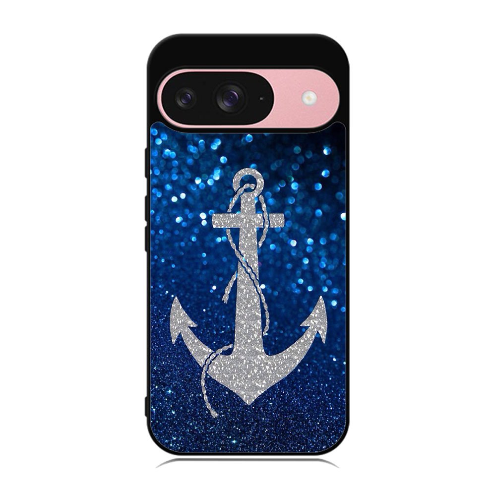 Blue glitter anchor Case Google Pixel 9 BC3001