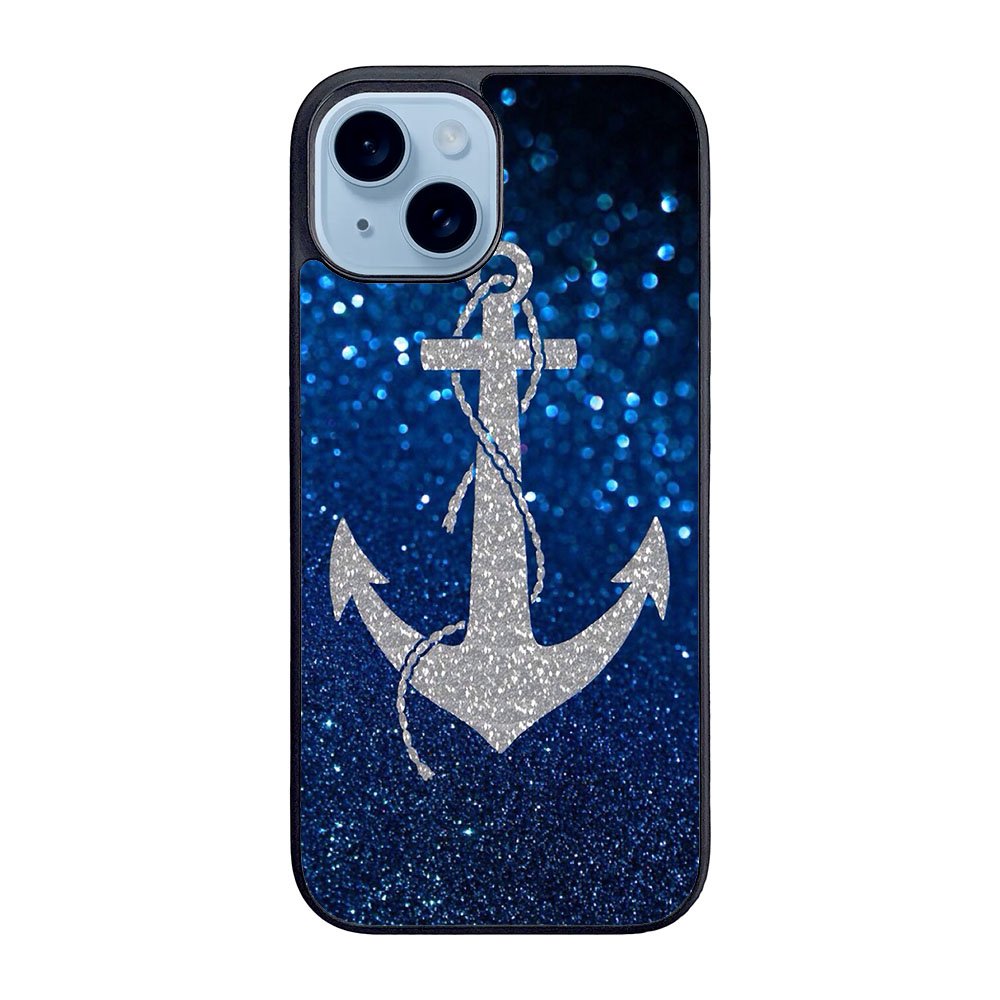 Blue glitter anchor Case iPhone 15 BC3001