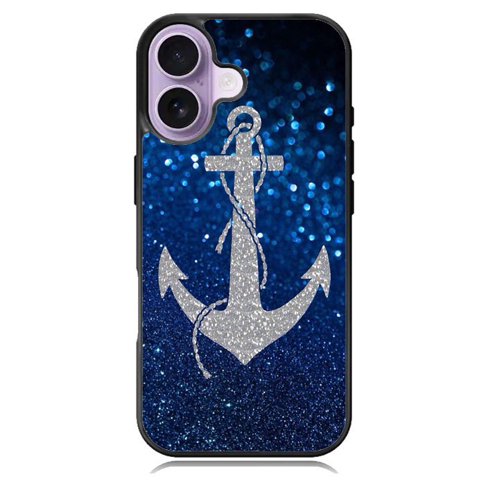 Blue glitter anchor iPhone 17 Case BC3001