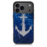 Blue glitter anchor iPhone 17 Pro Max Case BC3001