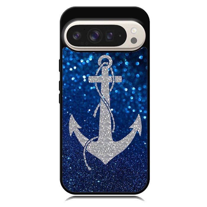 Blue glitter anchor Google Pixel 10 Pro XL Case BC3001