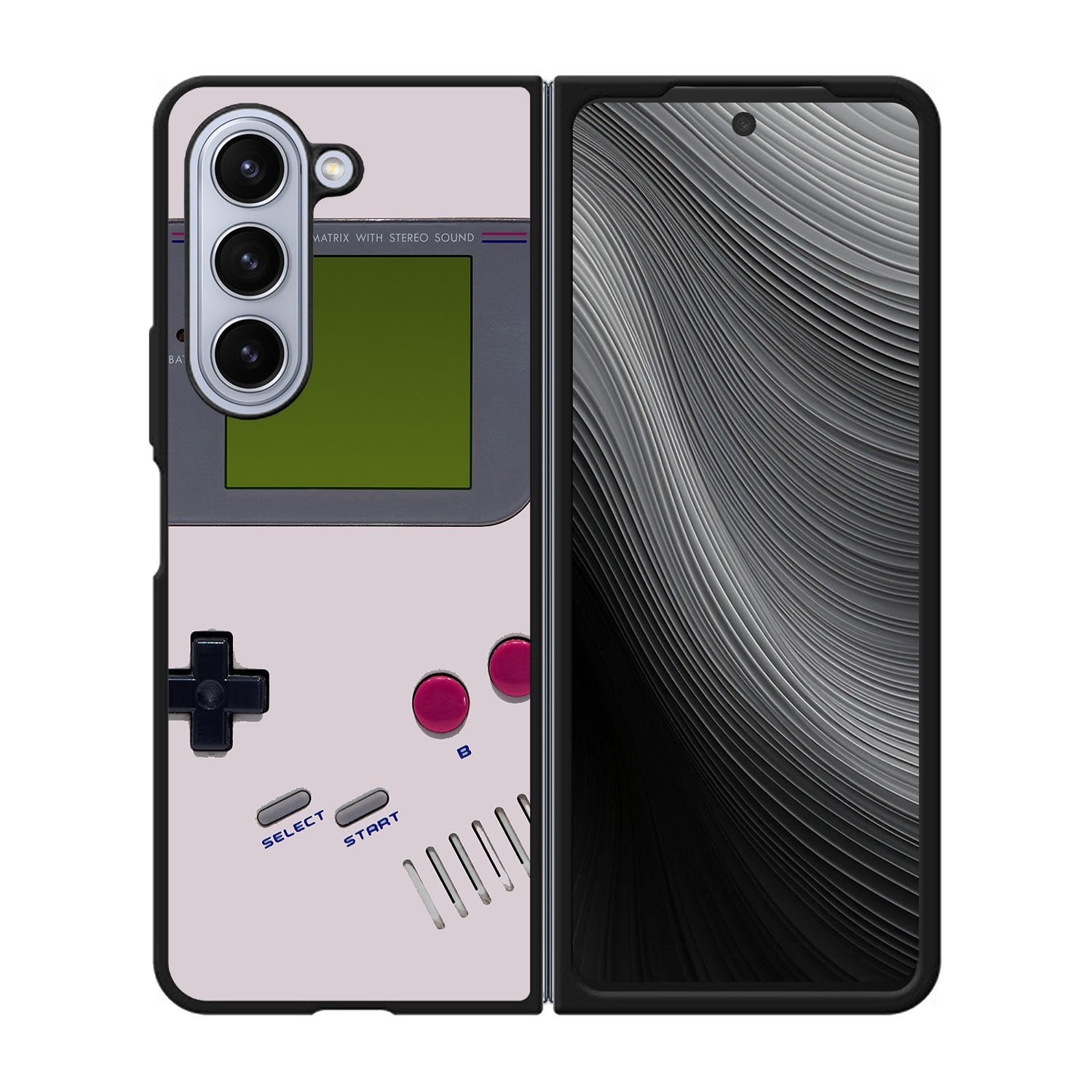 Classic Retro White Milk gameboy Case Samsung Galaxy z Fold 5 5G BC3006
