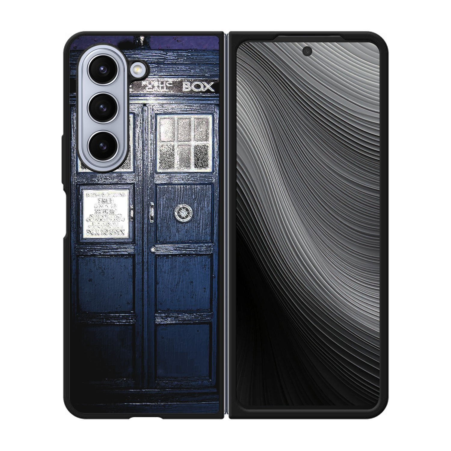 Dark Blue Tardis doctor who toys Case Samsung Galaxy z Fold 5 5G BC3008