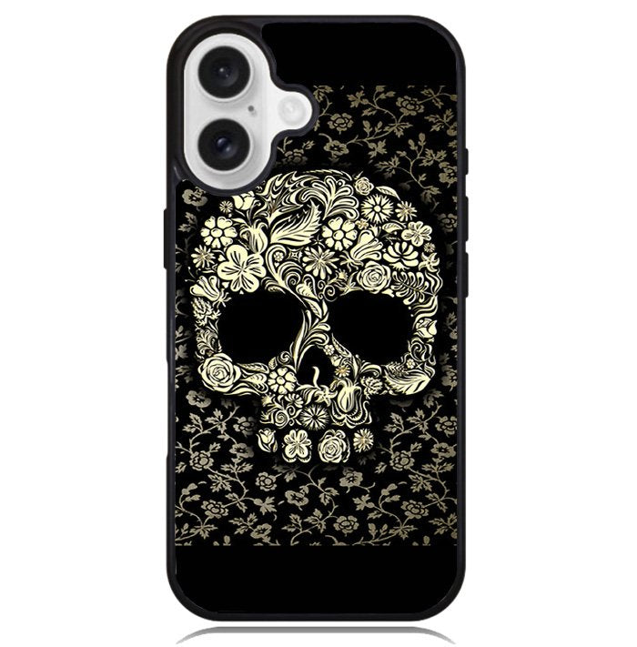 Dead sugar skull flower pattern Case iPhone 16 BC3010