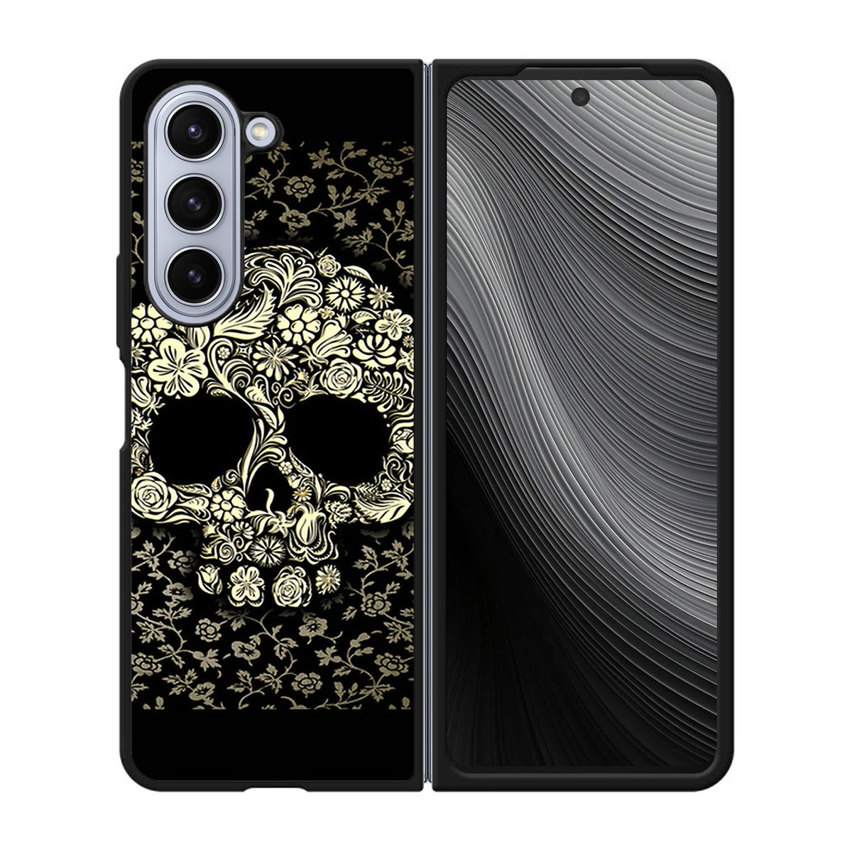 Dead sugar skull flower pattern Case Samsung Galaxy z Fold 5 5G BC3010