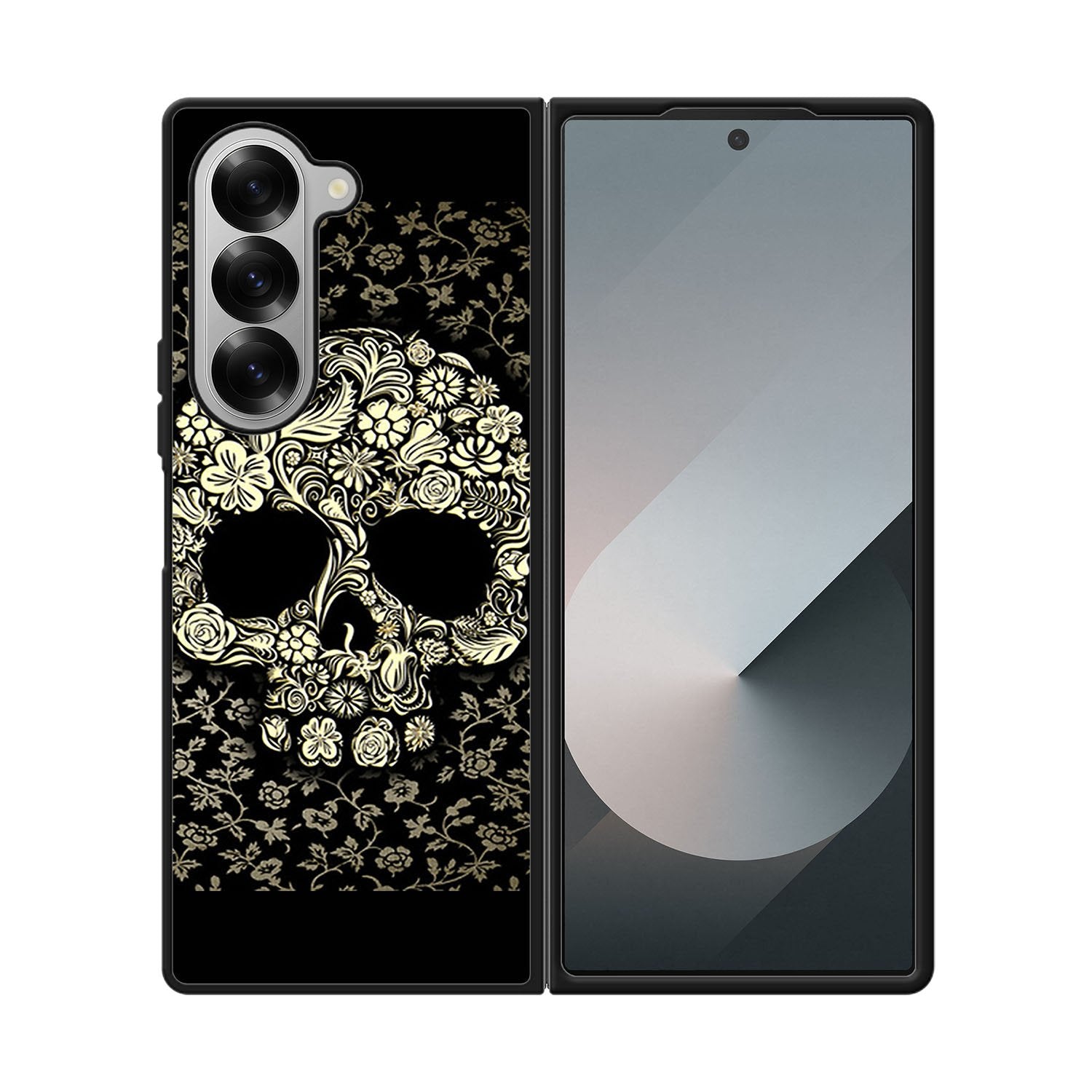 Dead sugar skull flower pattern Case Samsung Galaxy Z Fold 6 5G BC3010