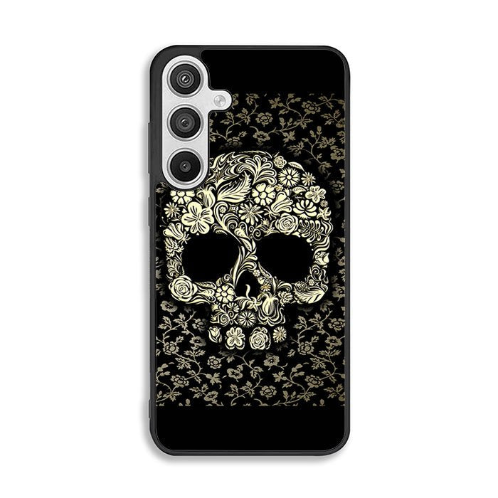 Dead sugar skull flower pattern Samsung Galaxy A26 Case BC3010