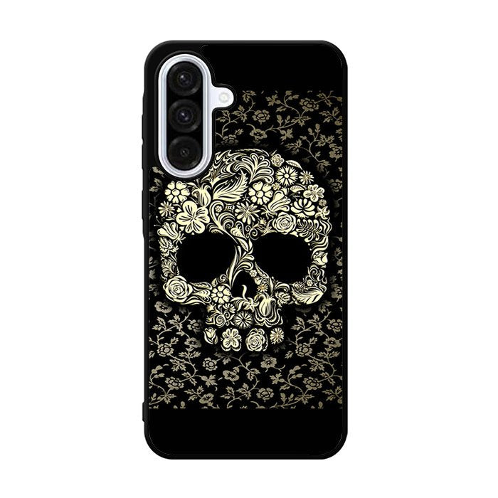 Dead sugar skull flower pattern Samsung Galaxy A36 Case BC3010