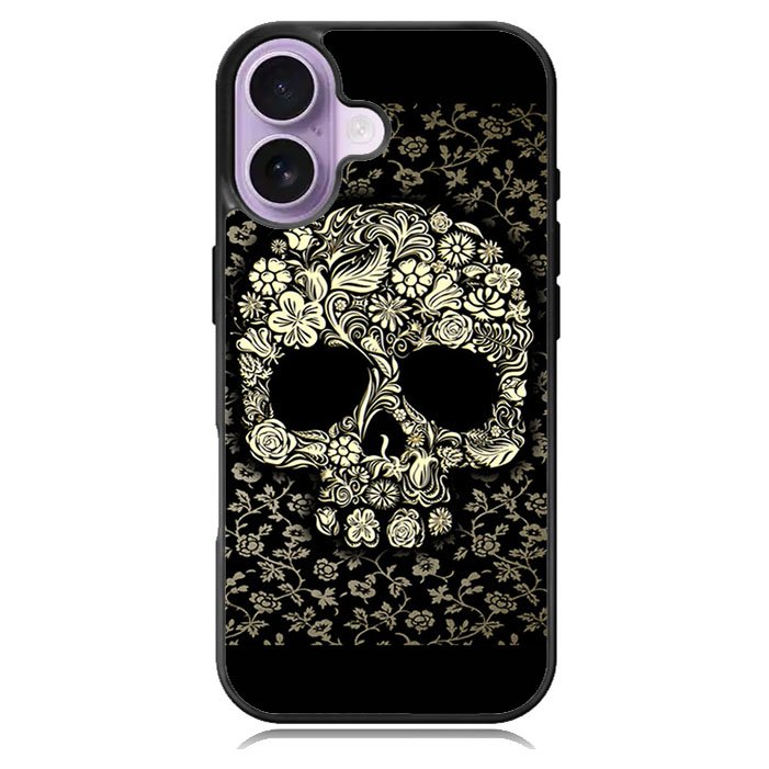 Dead sugar skull flower pattern iPhone 17 Case BC3010