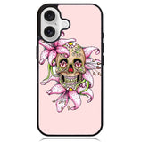 Sugar Skull Crow Honey bird Flower Case iPhone 16 BC2994