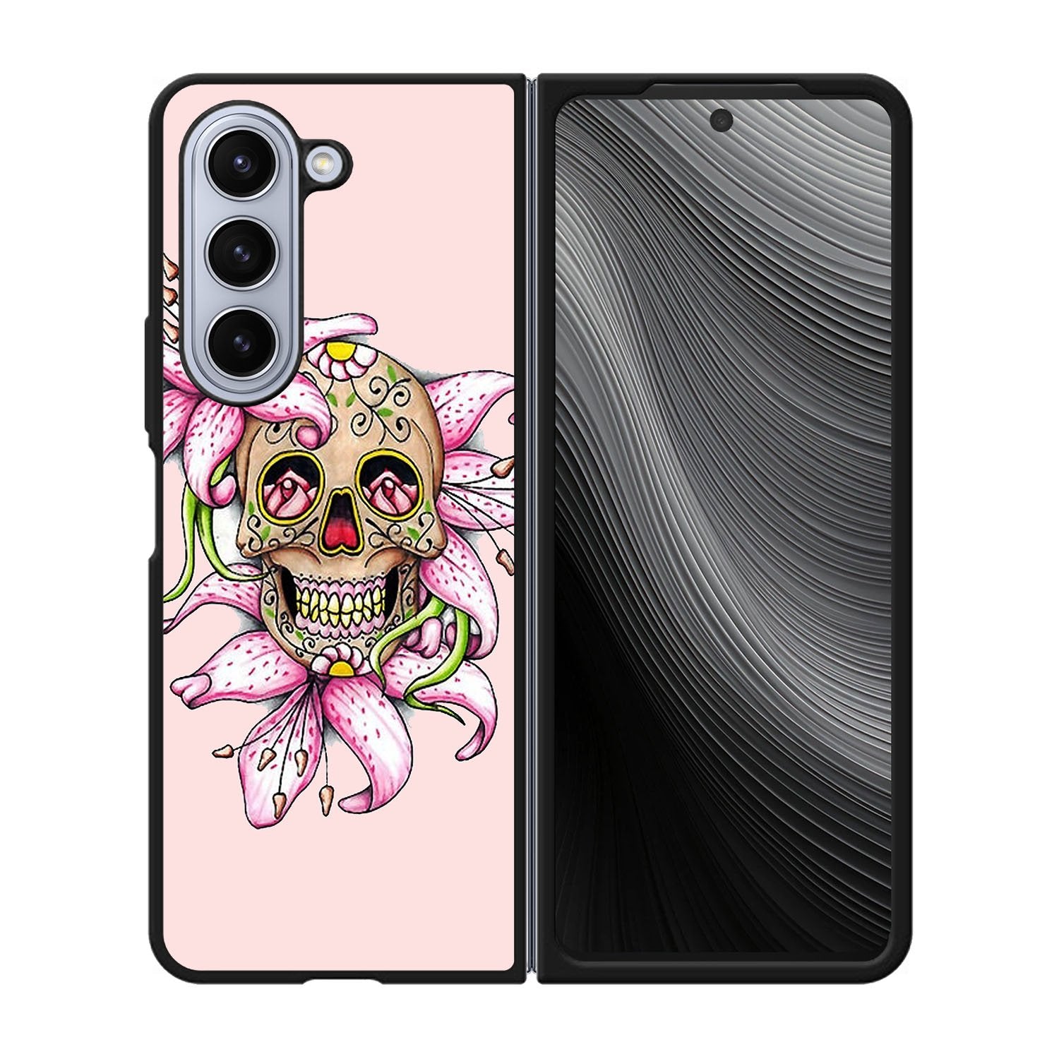 Sugar Skull Crow Honey bird Flower Case Samsung Galaxy z Fold 5 5G BC2994