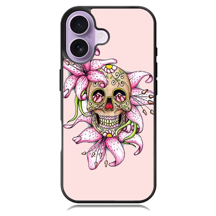 Sugar Skull Crow Honey bird Flower iPhone 17 Case BC2994