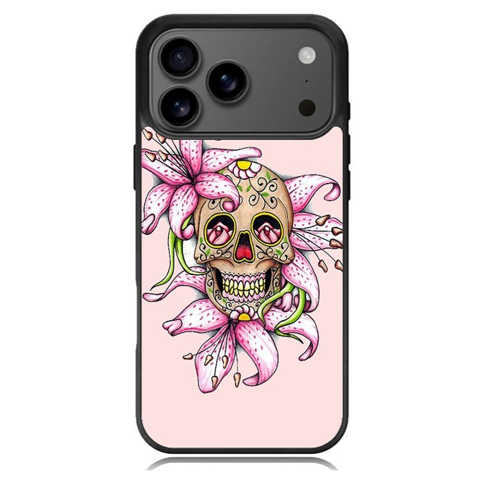 Sugar Skull Crow Honey bird Flower iPhone 17 Pro Max Case BC2994