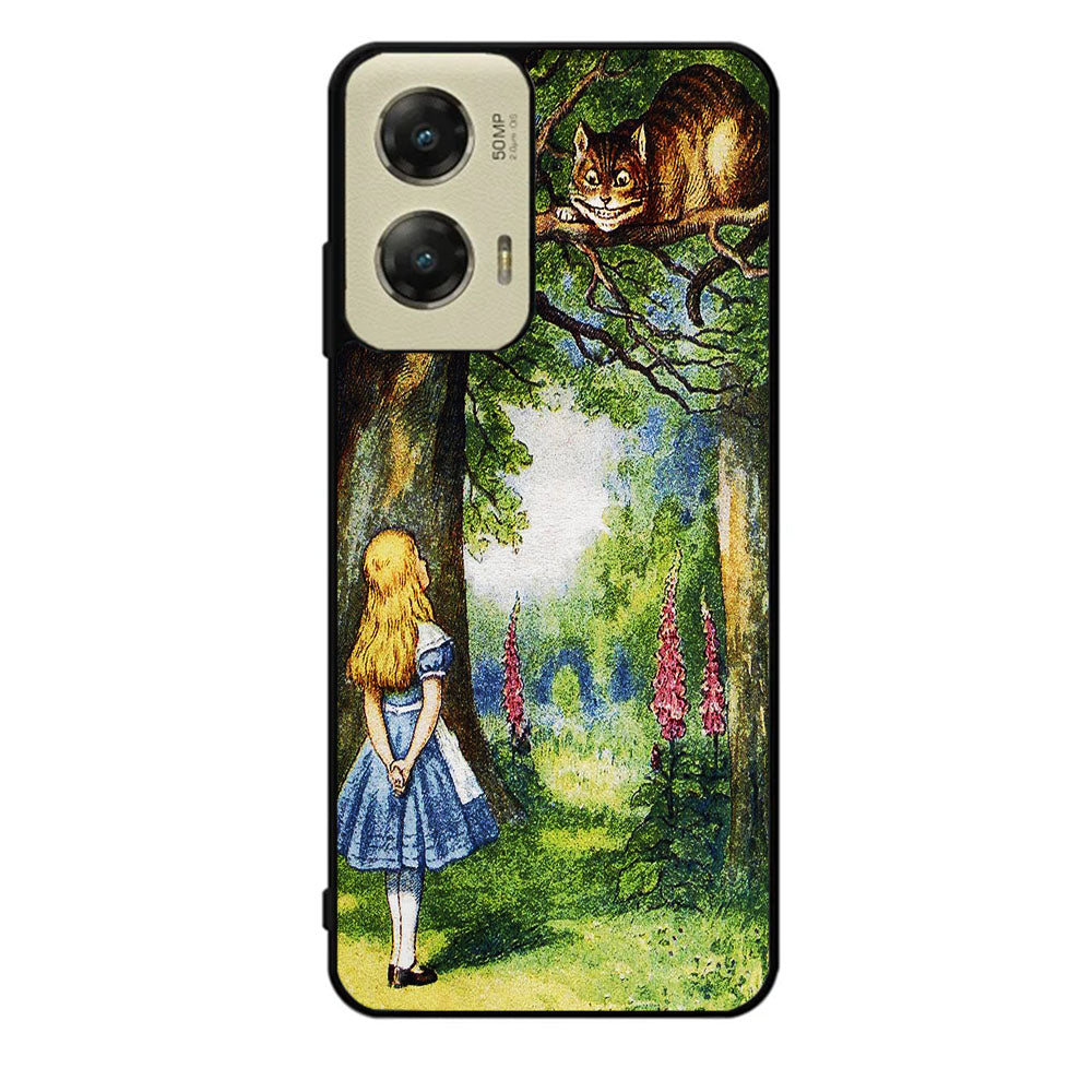 Alice in Wonderland and cat Case Motorola Moto G Stylus 2024 5G BC3046