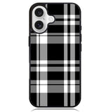 Black Plaid Case iPhone 16 BC3000