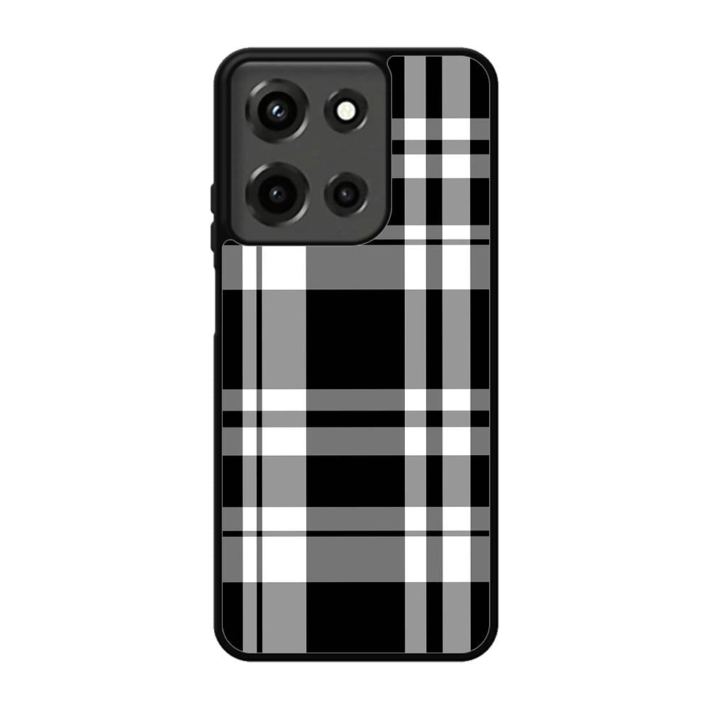 Black Plaid Motorola Moto G 5G 2025 Case BC3000