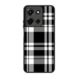 Black Plaid Motorola Moto G 5G 2025 Case BC3000