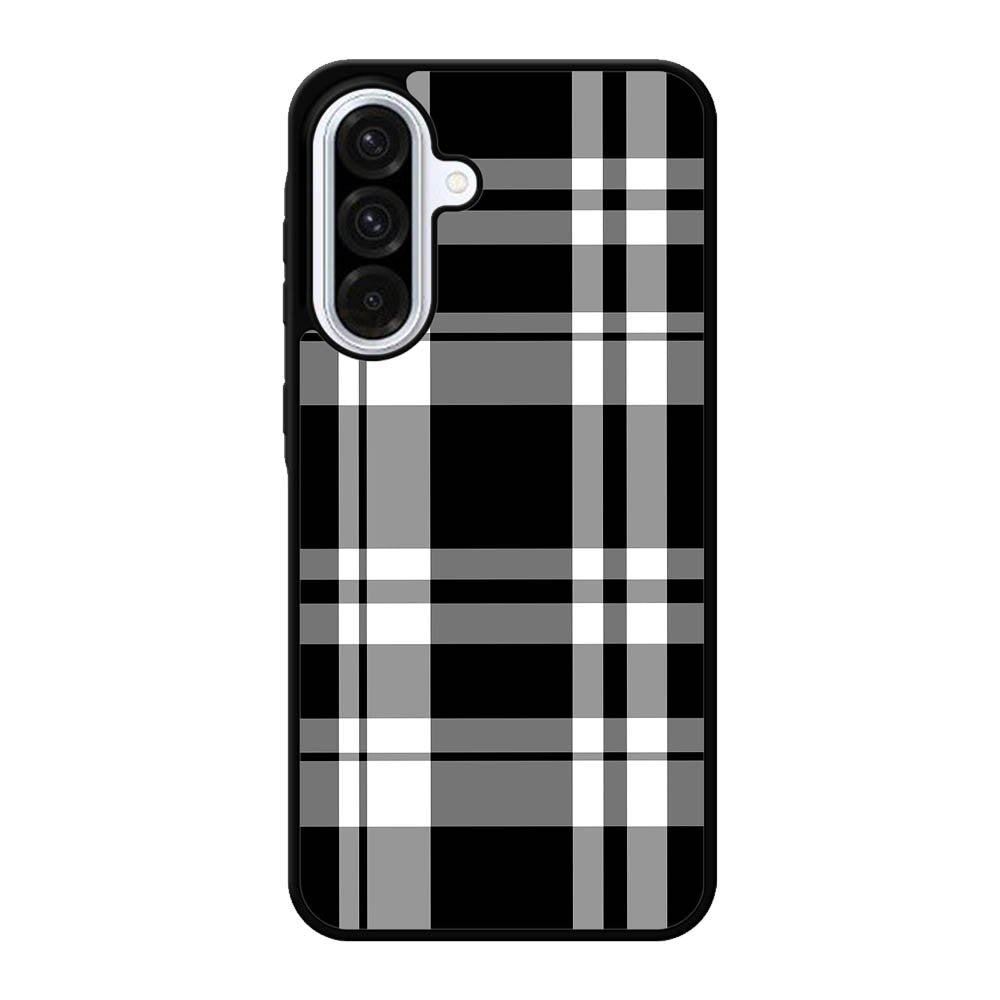 Black Plaid Samsung Galaxy A56 Case BC3000