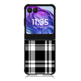 Black Plaid Motorola Moto Razr 2024 , Moto Razr 50 Case FE3000