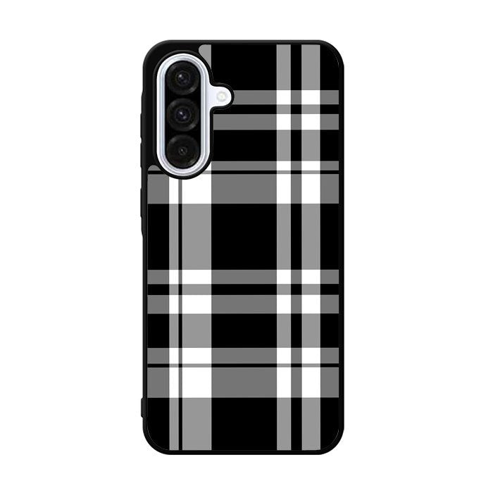 Black Plaid Samsung Galaxy A36 Case BC3000