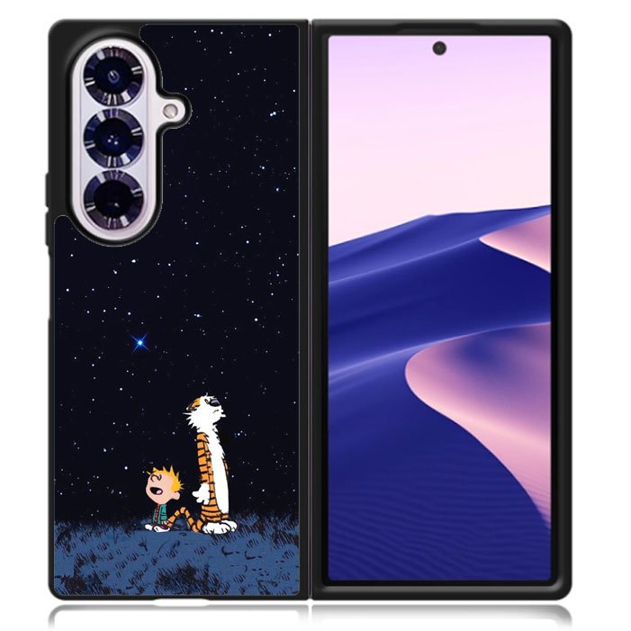 Calvin Hobbes Space Samsung Galaxy Z Fold 7 5G Case BC3005