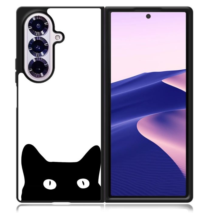 black cat Samsung Galaxy Z Fold 7 5G Case BC2999