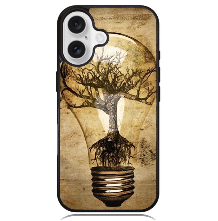 Abstract Tree In Light Bulb Case iPhone 16 BC3042