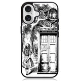 Alice In Wonderland And Cat On Doctor Who Box Case iPhone 16 BC3045
